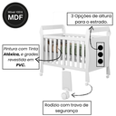 Ver imagem 3 de Berço Mini Cama Grade Proteção Suporte Mosquiteiro Colchão:branco