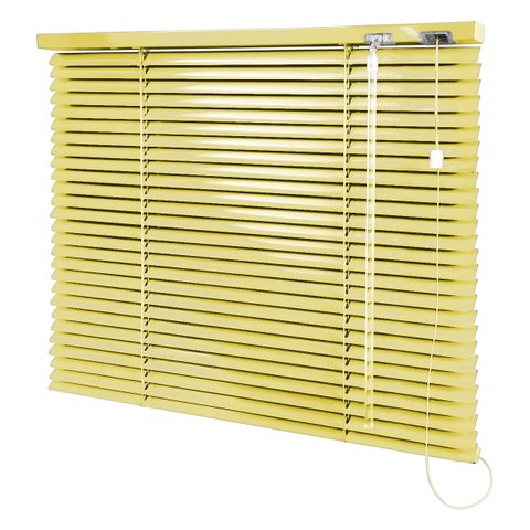 Persiana Horizontal Amarela - 1,22m Larg X 1,63m Alt - Alumínio 25mm - Persianet