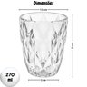 Conjunto 6 Copos de Vidro Diamond 270ml - Sofisticação e Elegância - 5