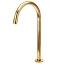 Ver imagem 1 de Torneira Lavatório de Mesa Alta Tubo Redondo 23mm Modelo J Dourada Fosca - 773133 - Stoc