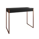 Ver imagem 3 de Aparador Industrial Retangular Califórnia Preto 137x40cm Base Cobre - Cor: Preto