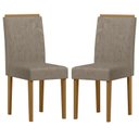 Ver imagem 1 de Cadeira para Mesa de Jantar Ana Kit 2 Peças Ype Camursa Marrom – New Ceval