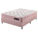 Ver imagem 1 de Conjunto Cama Box Colchão Casal 138x188x67 com Molas Ensacadas Denver Rosa
