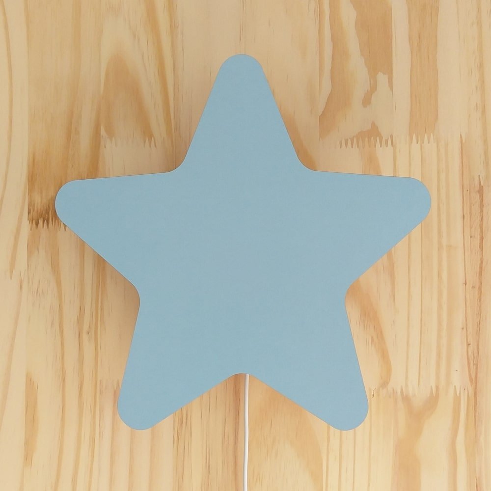 Luminária Quarto de Bebê Menino Mdf  Estrela Azul