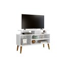 Ver imagem 2 de Rack Retrô para TV até 42 Polegadas 110cm Pés em Madeira Maciça Lyon Branco