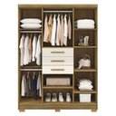 Ver imagem 2 de Guarda Roupa Casal 151 Cm 6 Portas 3g 10020 Nature Champanhe Vlr