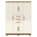 Ver imagem 1 de Guarda Roupa Casal 151 Cm 6 Portas 3g 10020 Nature Champanhe Vlr