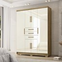 Ver mais imagens de Guarda Roupa Casal 151 Cm 6 Portas 3g 10020 Nature Champanhe Vlr