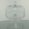 Prato Bolo Boleira com Pé 26x27x27cm Vidro com Tampa Boleira - 3