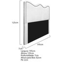 Ver imagem 5 de Cabeceira King Bari P02 195 cm Para Cama Box Branco