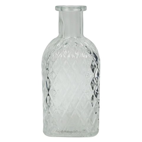 Vaso Solitário em Vidro Grosso 13cm Enfeite Decorativo Sala