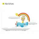 Ver imagem 2 de Adesivo Parede Girafa Avião 70x137 Quarto Infantil