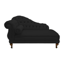 Ver imagem 1 de Recamier Sofá Direito Larissa 150cm Sala Suede Preto - Incasa Decor
