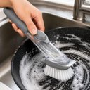 Ver imagem 5 de Escova Magica com Dispenser Automatica Lava Louca Limpa Tenis Janela Sabao Liquido Detergente Raspad