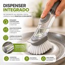 Ver imagem 3 de Escova Magica com Dispenser Automatica Lava Louca Limpa Tenis Janela Sabao Liquido Detergente Raspad