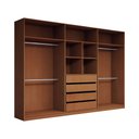 Ver imagem 5 de Guarda-roupa Casal Luxe 2,42 Metros 6 Portas 4 Gavetas Freijó/branco - Panorama Móveis
