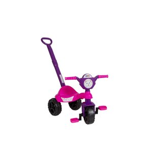 Carrinho de Passeio/pedal Infantil Kemotoca Gatinha com Haste