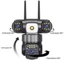 Ver imagem 2 de Camera de Segurança Lente Tripla 360 Graus Wifi App Microfone Audio Sensor de Movimento Visao Noturn