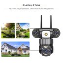 Ver imagem 3 de Camera de Segurança Lente Tripla 360 Graus Wifi App Microfone Audio Sensor de Movimento Visao Noturn