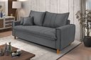 Ver imagem 2 de Sofa Living com Bau Multiuso 3 Lugares Suede Pes em Madeira: Cinza