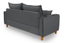 Ver imagem 5 de Sofa Living com Bau Multiuso 3 Lugares Suede Pes em Madeira: Cinza
