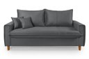 Ver imagem 4 de Sofa Living com Bau Multiuso 3 Lugares Suede Pes em Madeira: Cinza