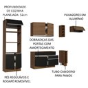 Ver imagem 5 de Armário de Cozinha Completa 290cm Rustic/Preto/Rustic Safira Madesa 04