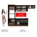 Ver imagem 6 de Armário de Cozinha Completa 290cm Rustic/Preto/Rustic Safira Madesa 04