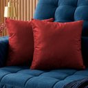 Ver imagem 1 de Almofadas Kit Plumie de 45x45cm 2 Uni Velusoft Vermelho Cama Inbox