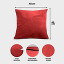 Ver imagem 3 de Almofadas Kit Plumie de 45x45cm 2 Uni Velusoft Vermelho Cama Inbox
