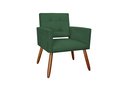 Ver imagem 2 de Kit 2 Poltronas Decorativa Camila Suede Verde Pés Madeira Mz Decor