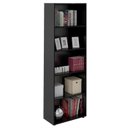 Ver imagem 1 de Estante Livreiro 5 Prateleiras 180x60 Cm Preto Arly