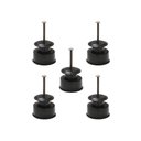 Ver imagem 1 de Kit 500 Roldanas Isoladas Preta C/prego 36mm para Arames Eletrificados em Pead Rd36 - Zebu 2783-9