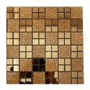 Ver imagem 1 de Kit 40 Pastilhas Adesivas Dourada Espelhada 30cmx30cm D27