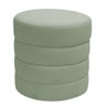 Puff Decorativo Redondo Mid Bouclé Verde Claro - Nexta Casa - 1