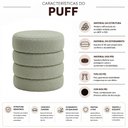 Ver imagem 3 de Puff Decorativo Redondo Mid Bouclé Verde Claro - Nexta Casa