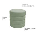 Ver imagem 3 de Puff Decorativo Redondo Mid Bouclé Verde Claro - Nexta Casa