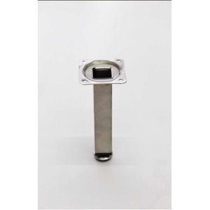 Kit com 4 Pés para Móveis Inox Escovado Quadrado