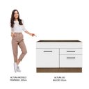 Ver imagem 6 de Balcão de Pia Cozinha 1 Porta e 2 Gavetas Rustic/Branco Agata Madesa