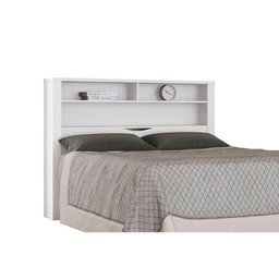 Cabeceira Cama Box Madeirado Casal Invicta Branco - Santos Andirá - 1