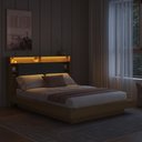 Ver mais imagens de Cama de Casal / Queen com Cabeceira e LED Cancun Art In Móveis