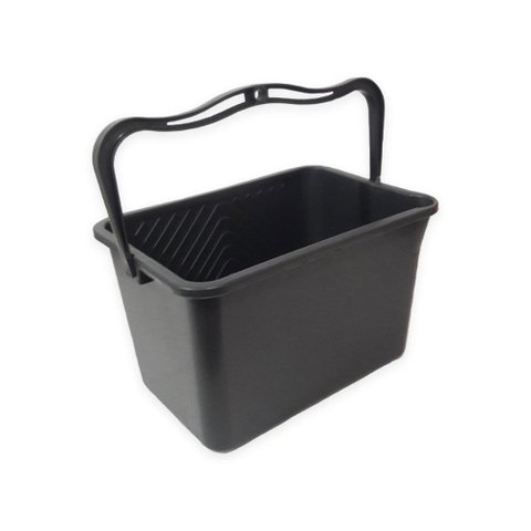 Kit 6 Balde Pintura Plástico Preto com Alça 10L - Gerplast