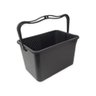 Kit 6 Balde Pintura Plástico Preto com Alça 10L - Gerplast - 1