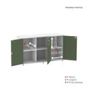 Ver imagem 7 de Armário para Escritório Credenza 03 Portas Pivotante