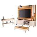 Ver imagem 1 de Estante Home Theater Virtus Cinamomo Off White com Mesa de Centro Cadenza e Aparador Vivant Off