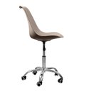 Ver imagem 4 de Cadeira Office Base Cromada Com Rodizio Giratória Saarinen Bege