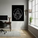 Ver imagem 2 de Quadro Nossa Senhora Das Graças Moderno Minimalista-70x50cm:moldura Branca