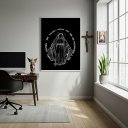 Ver imagem 1 de Quadro Nossa Senhora Das Graças Moderno Minimalista-70x50cm:moldura Branca