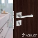 Ver imagem 3 de Fechadura Externa Pado Vivaldi 40mm Cromada Roseta Quadrada 885-40 Banheiro / Wc