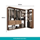 Ver imagem 4 de Closet Modulado Canto 4 Gavetas Alasca Freijó Carraro